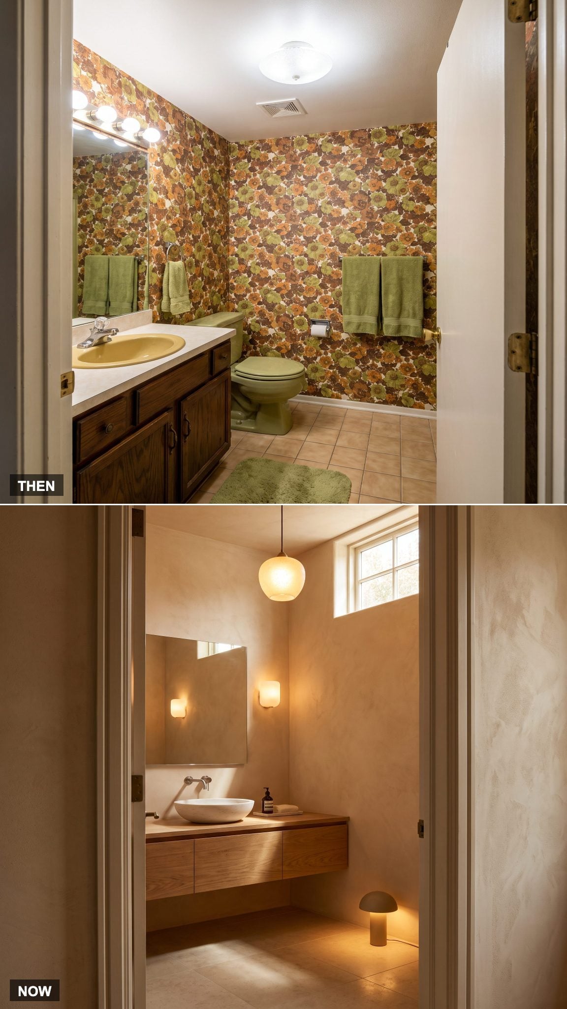 1970: Bright General Lighting → NOW: Layered, Moodier Lighting