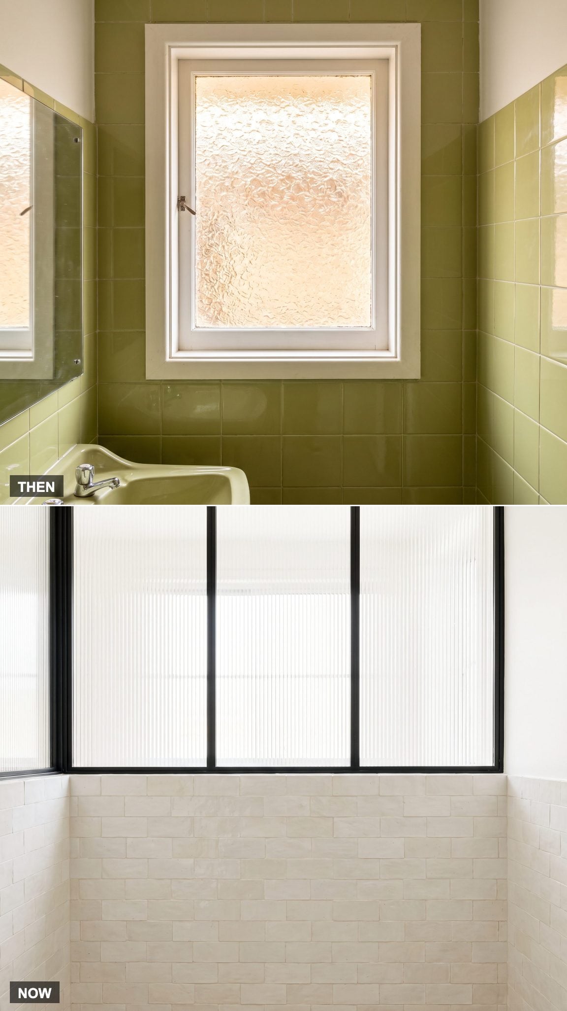 1970: Patterned Privacy Glass → NOW: Reeded, Frosted, or Textured Architectural Glass