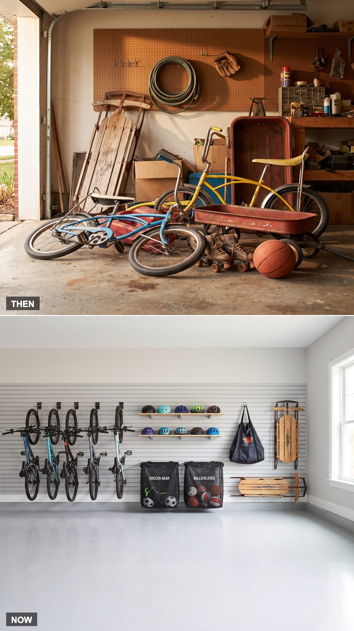 1980: Bikes and Sleds in a Heap → NOW: Family Gear by Zone