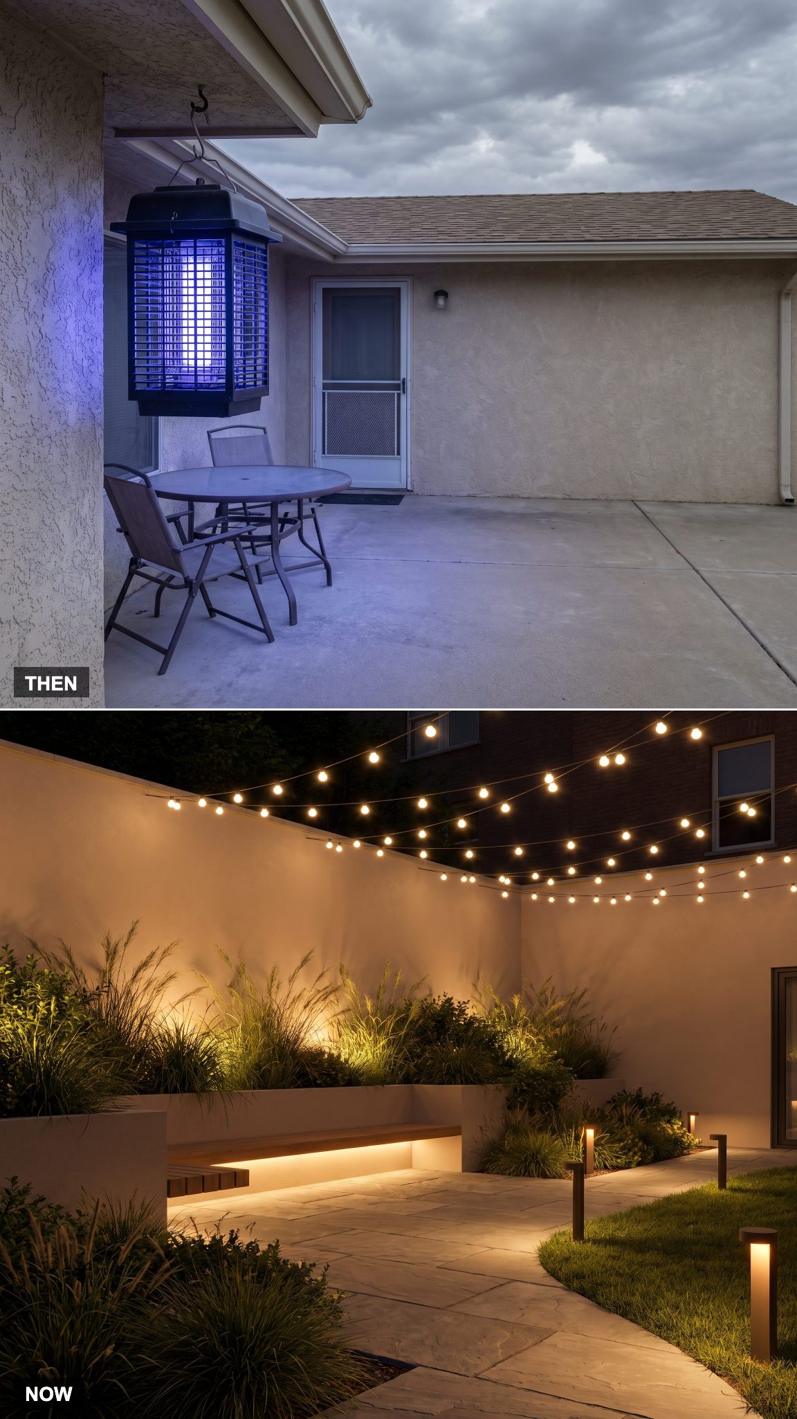 1975 bug-zapper glow transformed into discreet landscape and ambient lighting