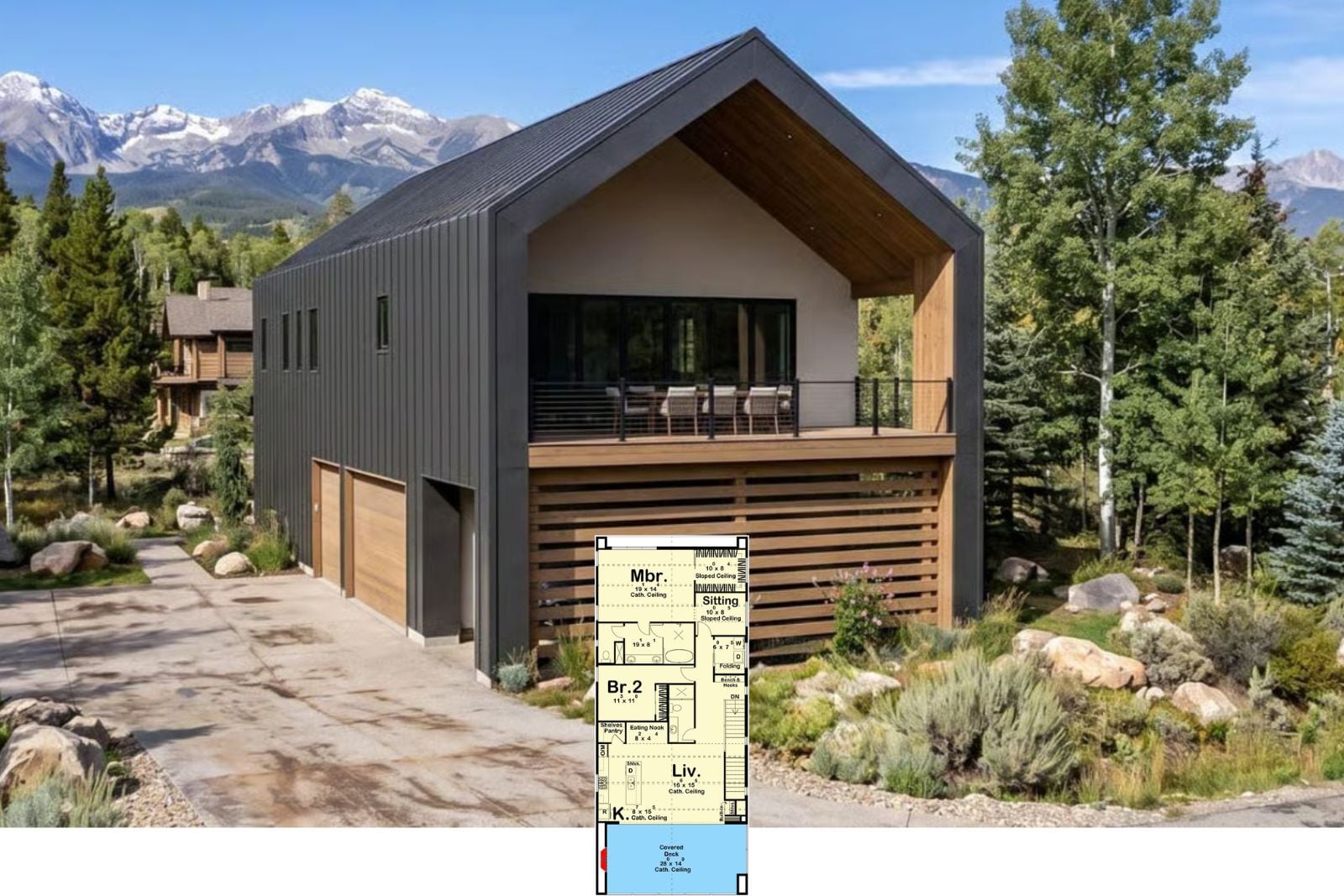 Step Inside The Nordpeak 2-Bedroom Modern Scandinavian Carriage House Plan with Workshop (1,810 Sq. Ft. Floor Plan)