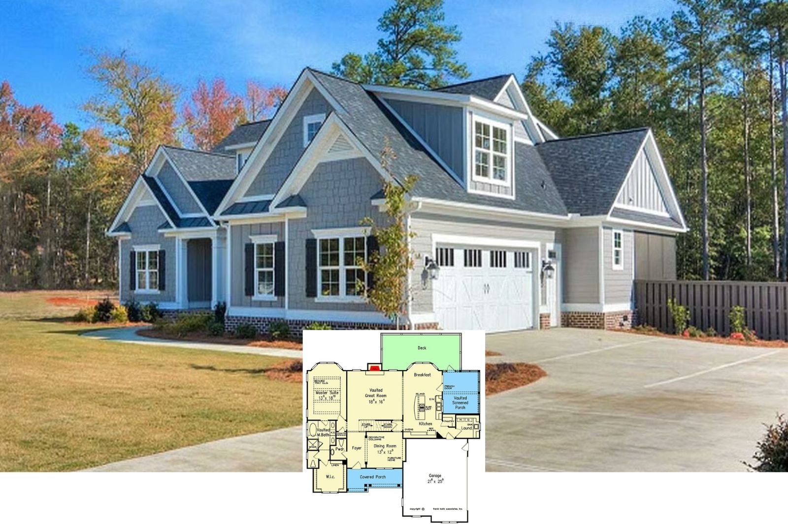 The Pinewood 3-Bedroom Coastal Cottage House Plan with Screened Porch (2,220 Sq. Ft. Floor Plan)