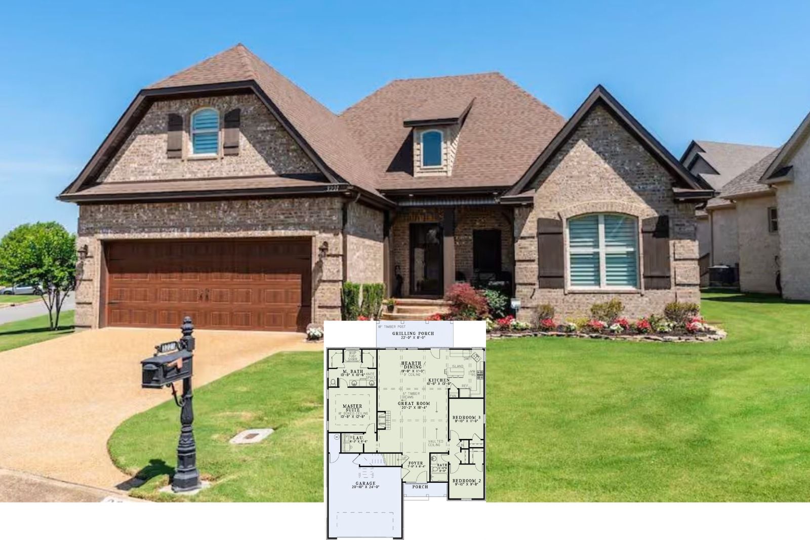 Preston 3-Bedroom Country House Plan with Bonus Room (1,572 Sq. Ft. Floor Plan)
