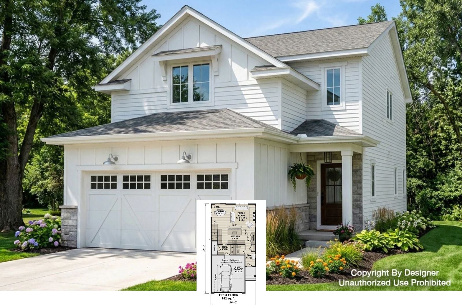 Magnolia Ridge 3-Bedroom Modern Farmhouse Layout with Open-Concept Kitchen (1,900 Sq. Ft. Floor Plan)