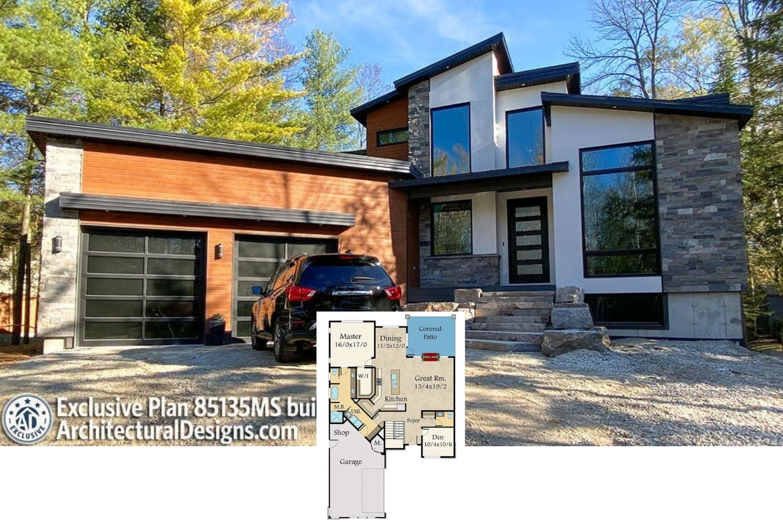 The Basalt 3-Bedroom Modern House Plan with Covered Patio (2,433 Sq. Ft. Floor Plan)
