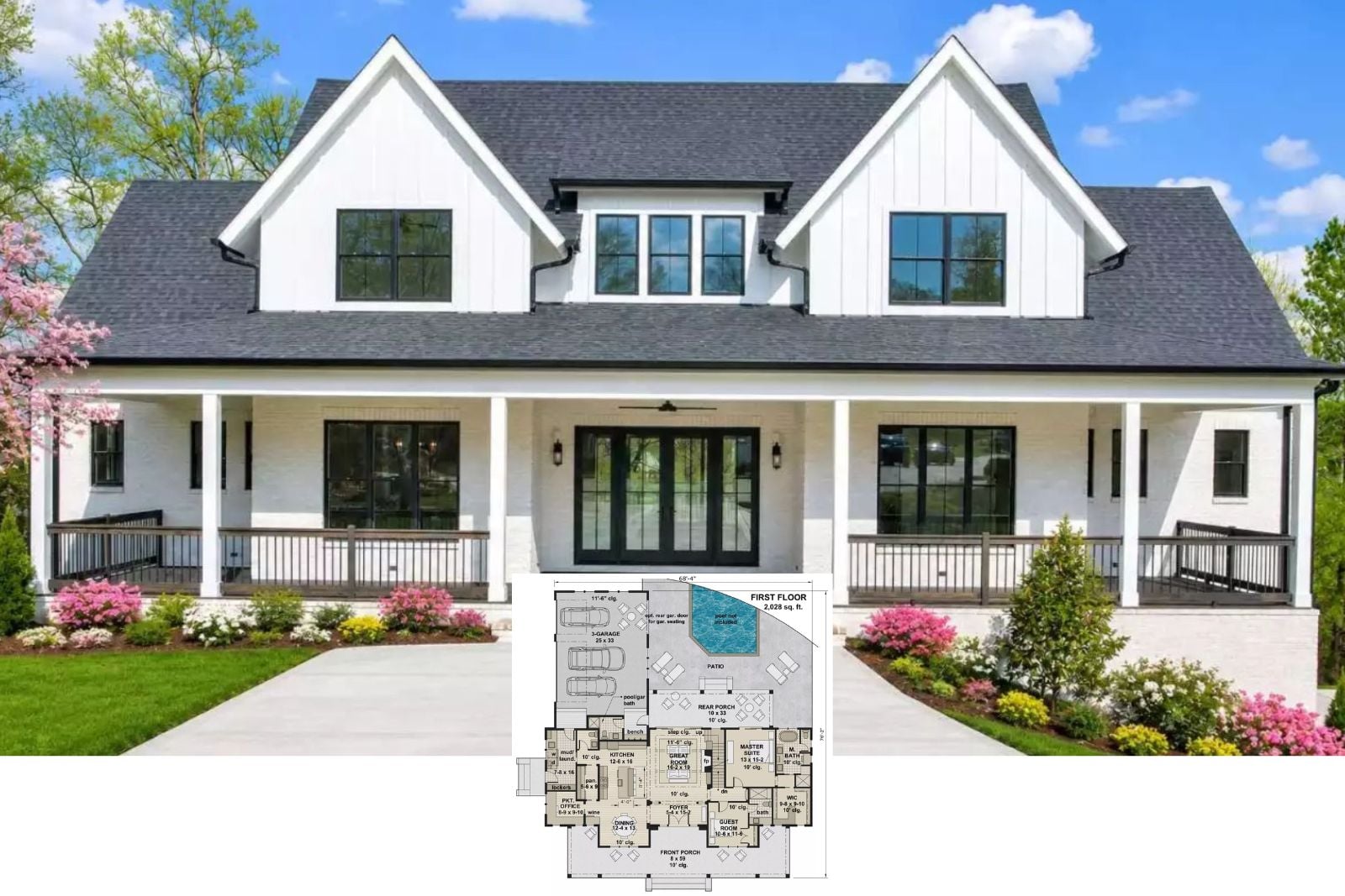 Step Inside The Ashley 4-Bedroom Modern Farmhouse Layout with Main-Floor Primary (2,743 Sq. Ft. Floor Plan)