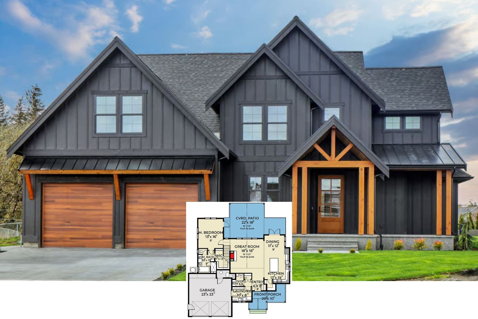 The Nightfall 4-Bedroom Craftsman House Plan with Vaulted Great Room (2,627 Sq. Ft. Floor Plan)