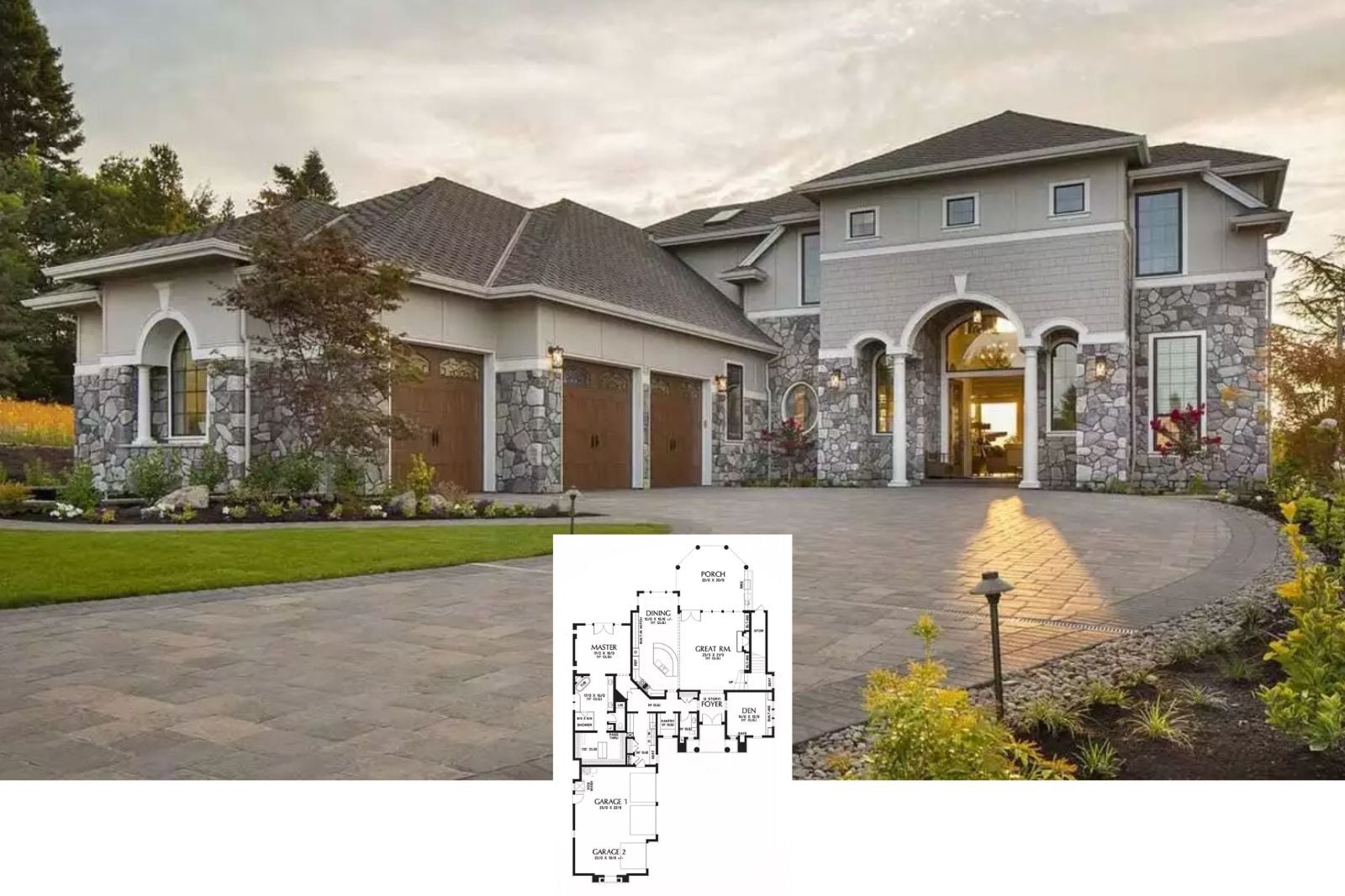 Putnam 4-Bedroom European House Plan with Wet Bar (4,455 Sq. Ft. Floor Plan)