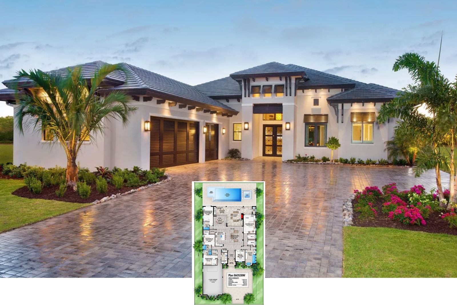The Coralstone 4-Bedroom Southern Contemporary House Plan with Outdoor Living (3,382 Sq. Ft. Floor Plan)