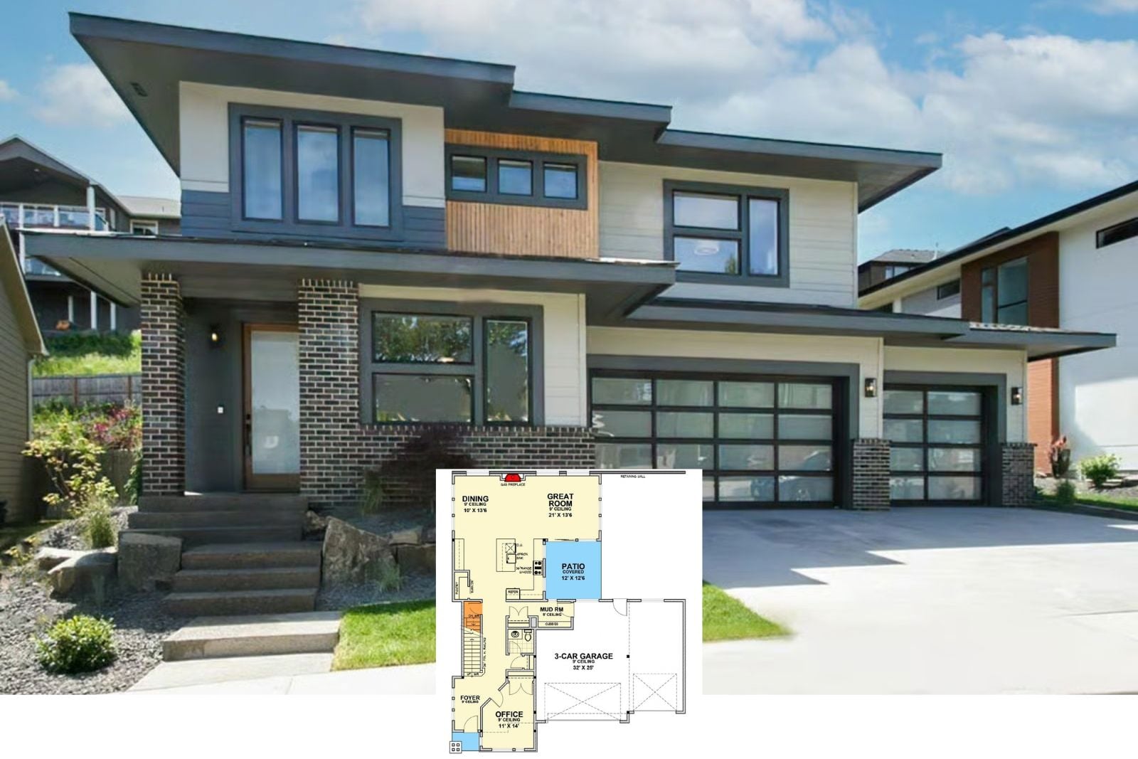 Get to Know Carver 6-Bedroom Modern Prairie House Plan with 3-Car Garage (2,955 Sq. Ft. Floor Plan)