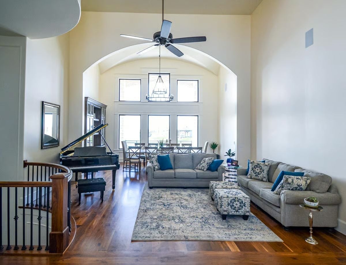 Grand Piano in the Living Room Because Someone Finally Has the Space for It