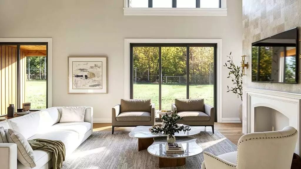 Double-Height Ceilings and a Glass Wall That Actually Earns the View