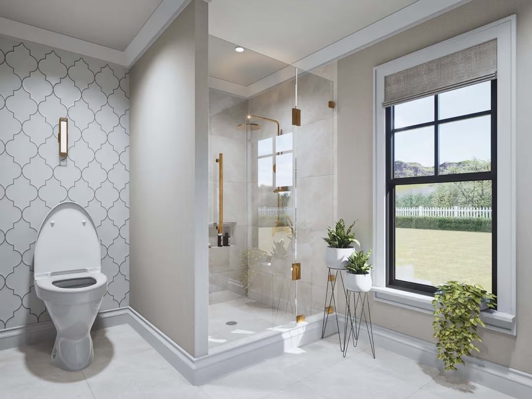 Moroccan Tile, Brass Fixtures, and Glass That Earns Its Square Footage