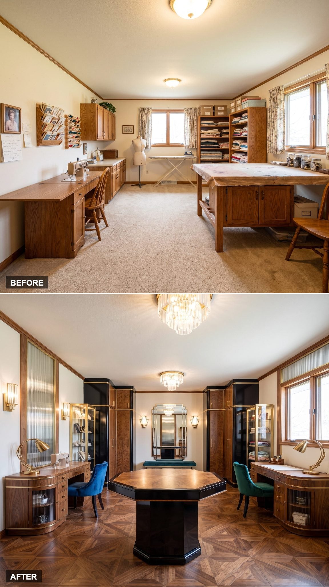 Art Deco Glamour With an Octagonal Center
