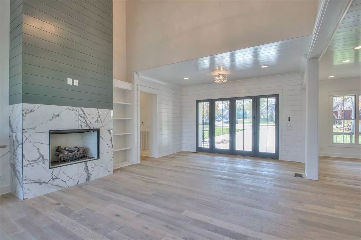 Marble Fireplace Surround That Earns Every Inch of Wall Space