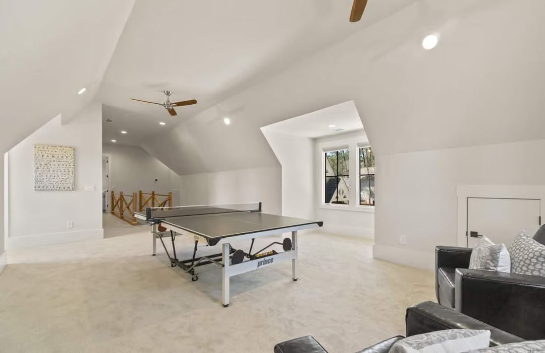 Bonus Room with a Ping-Pong Table That Actually Gets Used