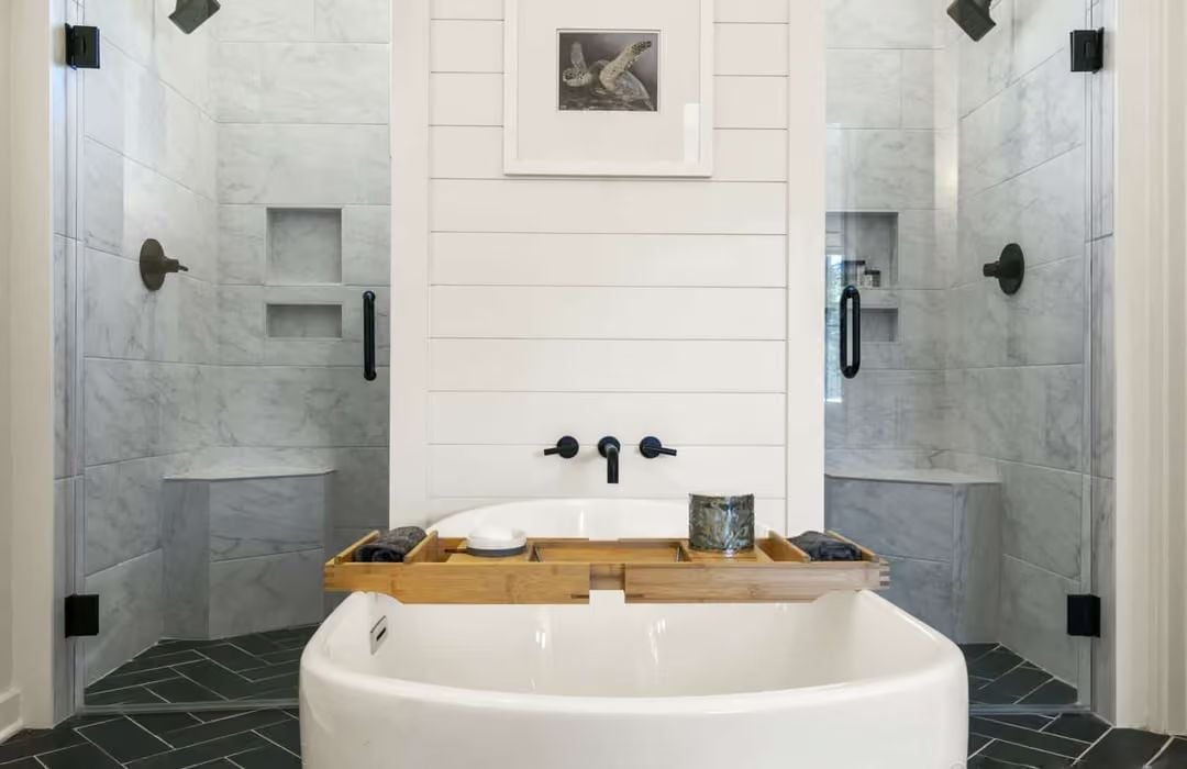 Dual Showers, One Soaking Tub, Zero Compromises