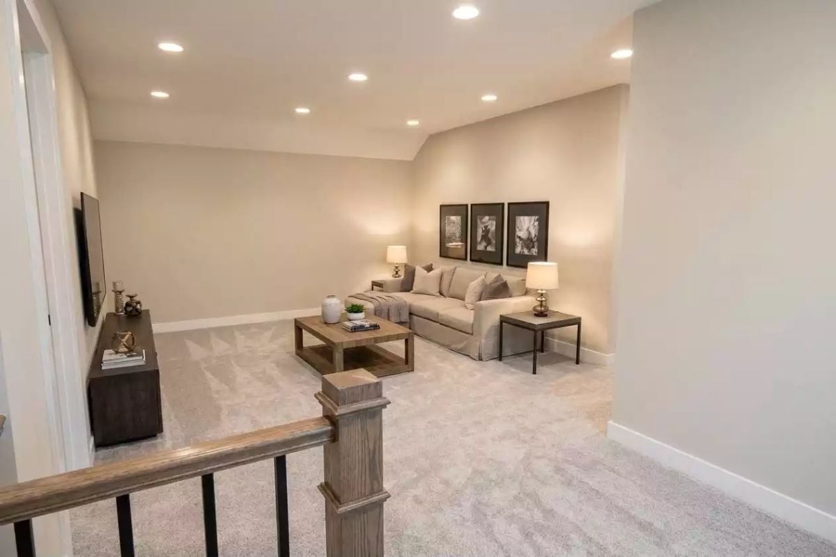 Bonus Room Off the Stairs Where Everyone Actually Ends Up