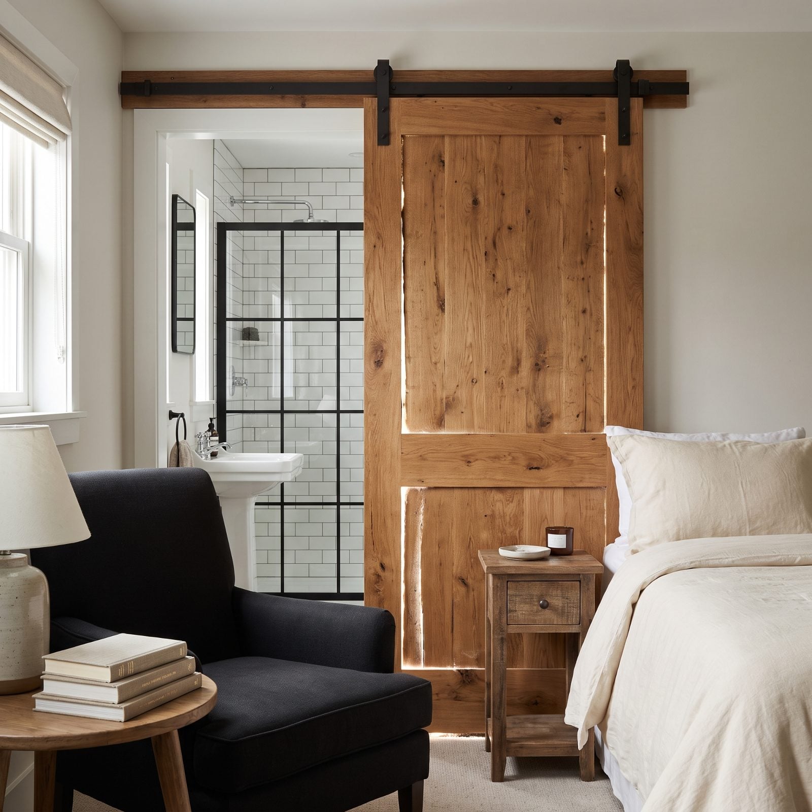 Barn Doors on Bathrooms Where Silence Was the Point