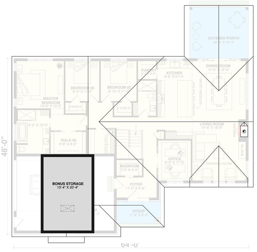 Floor Plan - Bonus Storage