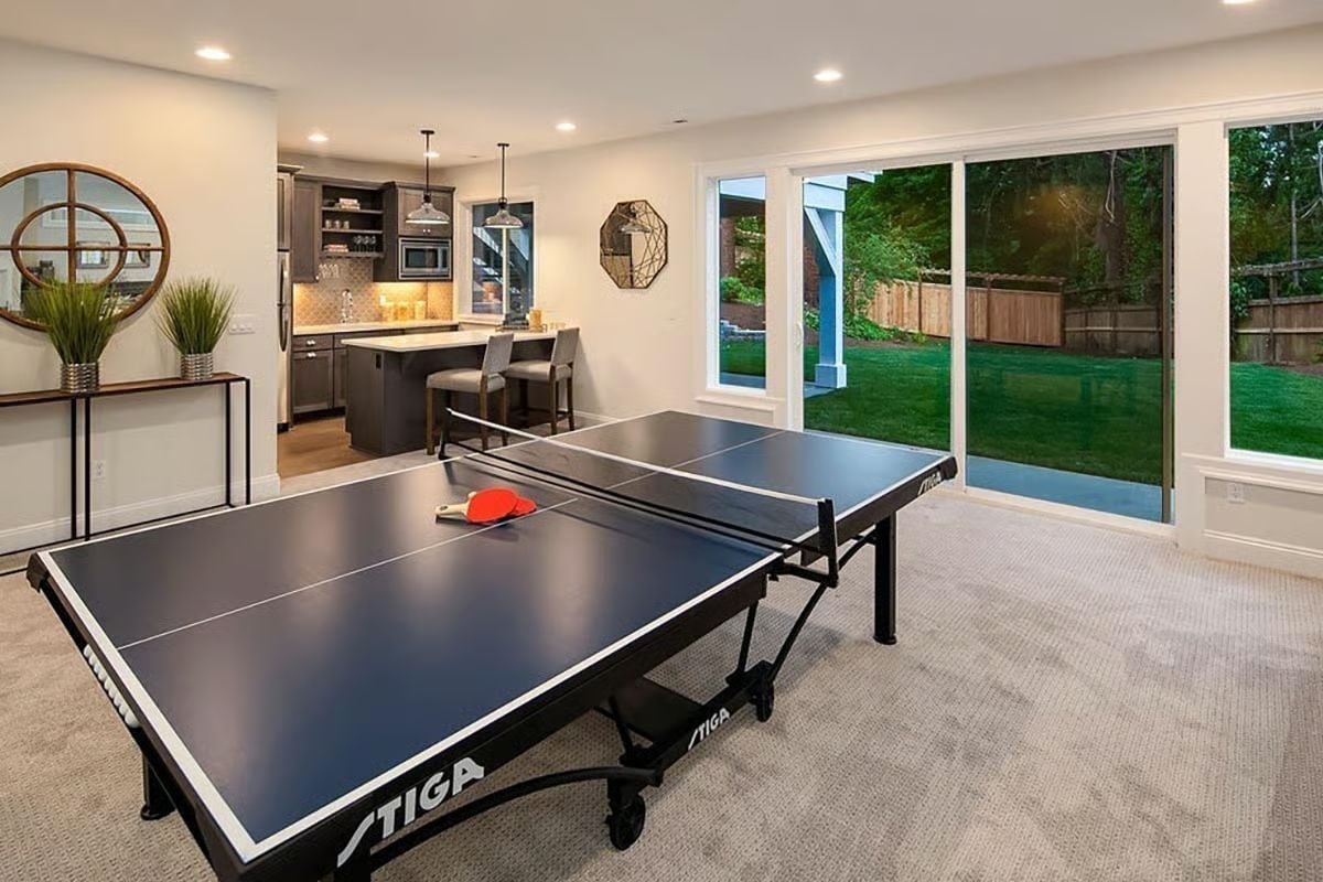 Ping-Pong Table in the Walkout Level Beats Another Sectional Nobody Wanted