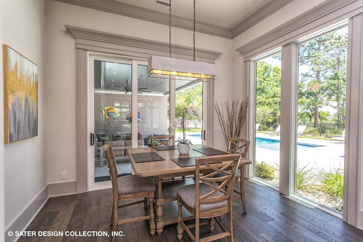 Sliding Glass on Two Walls and a Pool View That Makes Lunch Feel Different