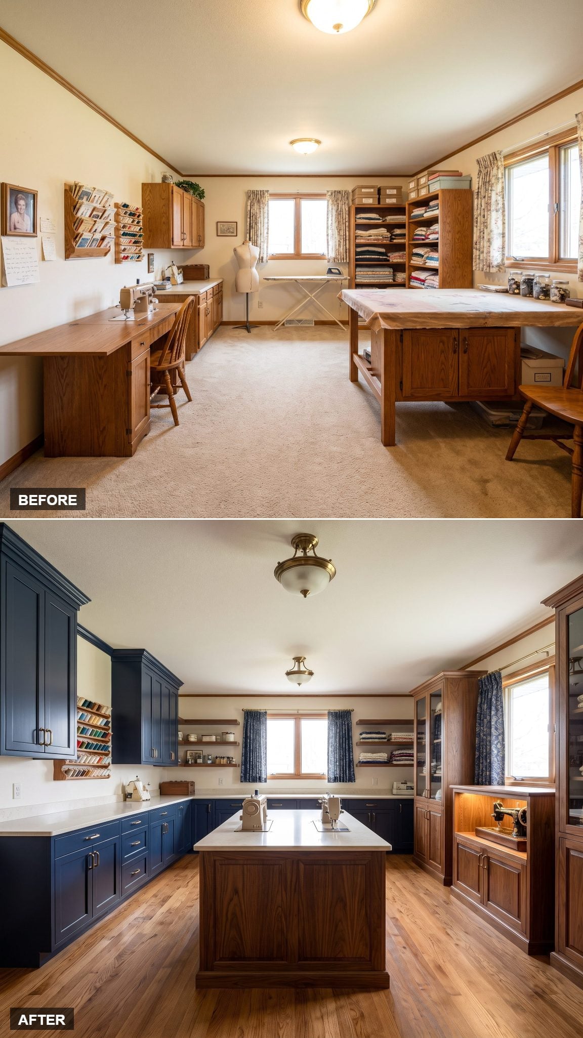 Blue-and-Walnut Heritage Studio