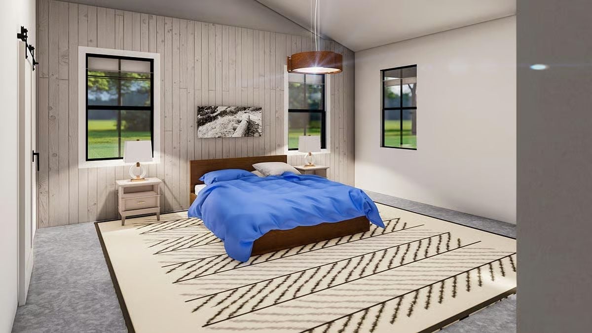 Blue Bedding, Shiplap Walls, and a Pendant That Actually Belongs Here
