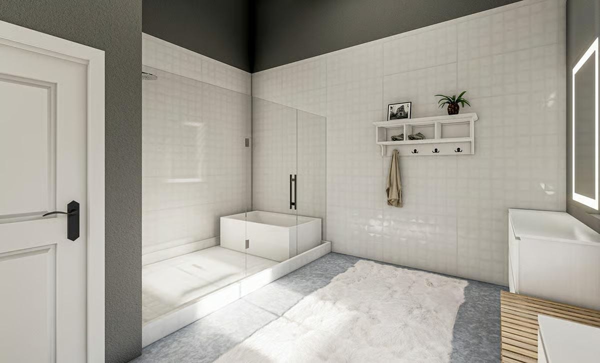 Glass Enclosure, Soaking Tub, and a Shelf That Actually Has a Job