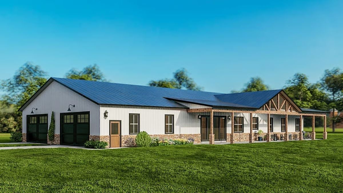 Wrapped Porch, Two-Bay Garage, and Enough Roof to Make Your Neighbors Jealous