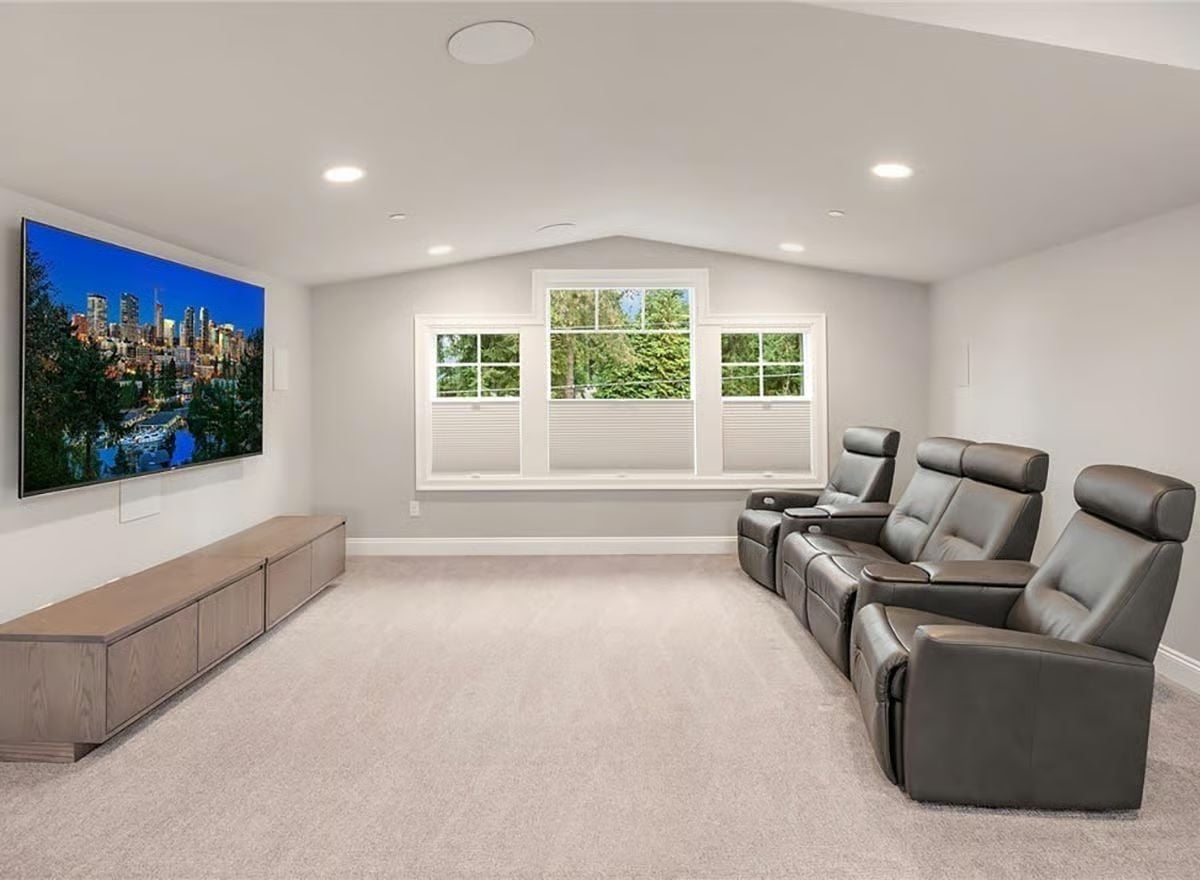 Recliner Seating, a Wall-Mounted TV, and Carpet That Actually Muffles the Subwoofer