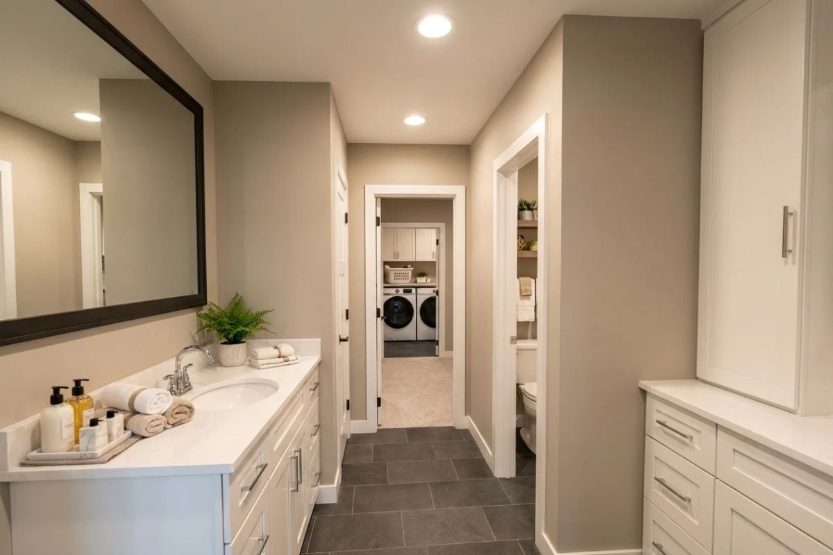 Bathroom-to-Laundry Hallway Layout That Actually Makes Monday Mornings Easier