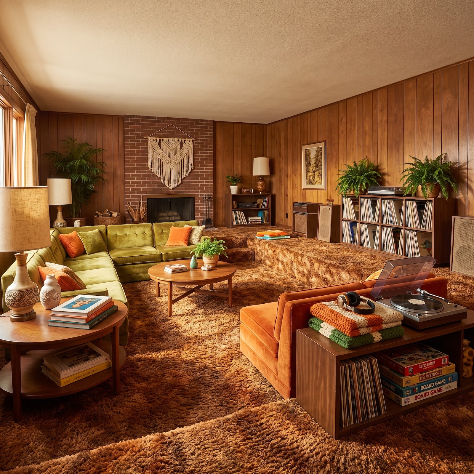 This Shag-Carpeted 1970s Living Room Was a Time Capsule of Brown and Orange — 36 Transformations Take It Somewhere Else Entirely