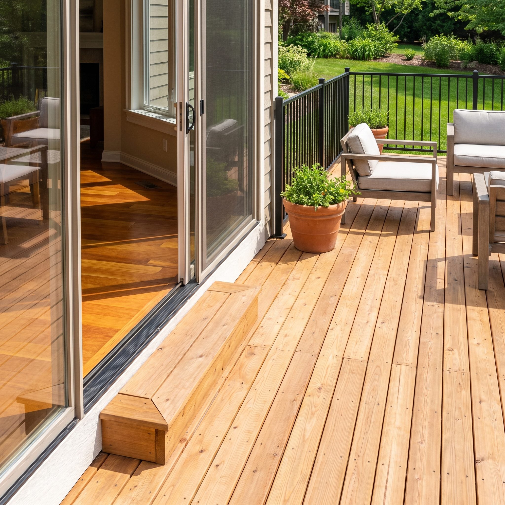 Building Deck Awkward Height Interior Floor