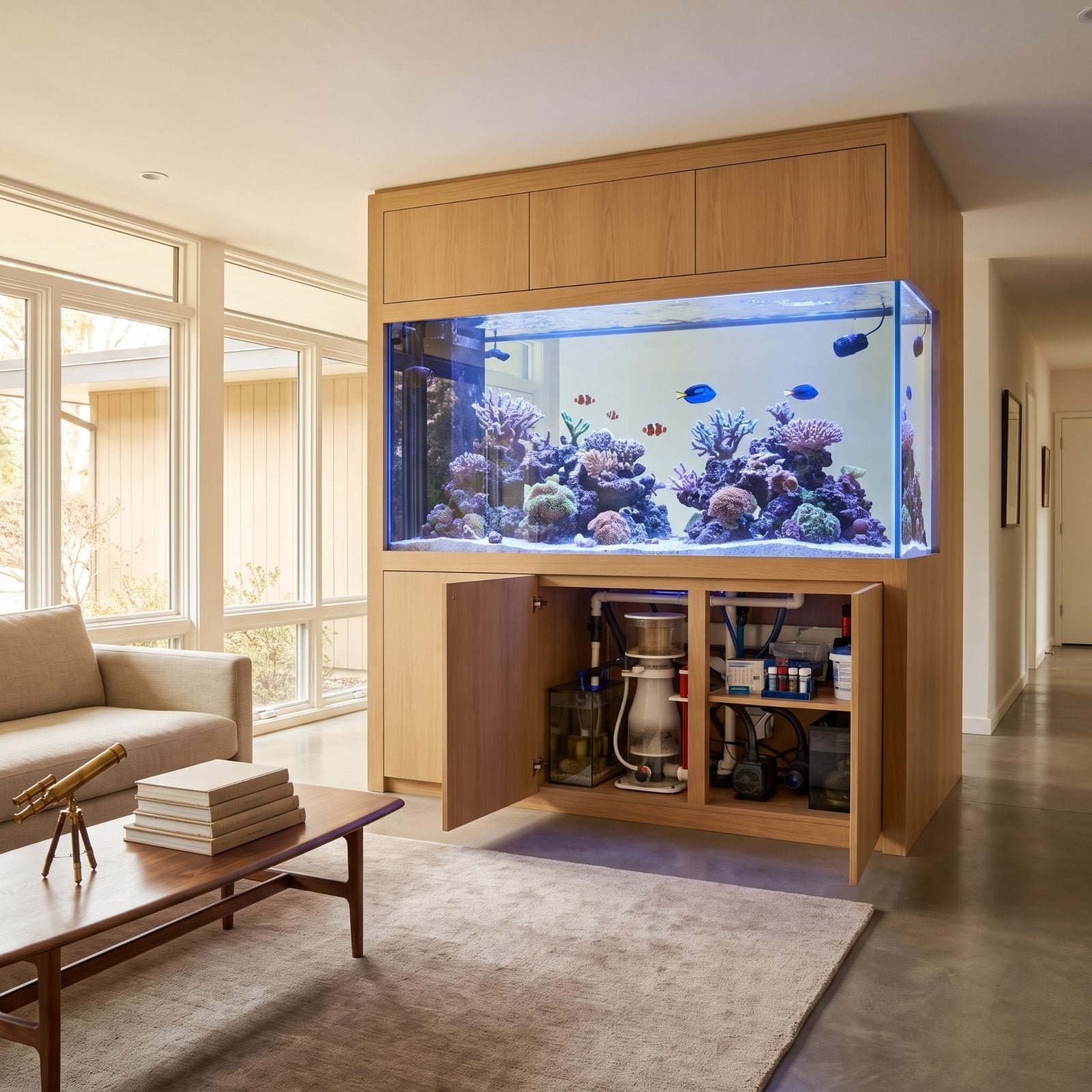 Built-In Aquarium Walls That Become a Full-Time Job the Day You Get the Keys