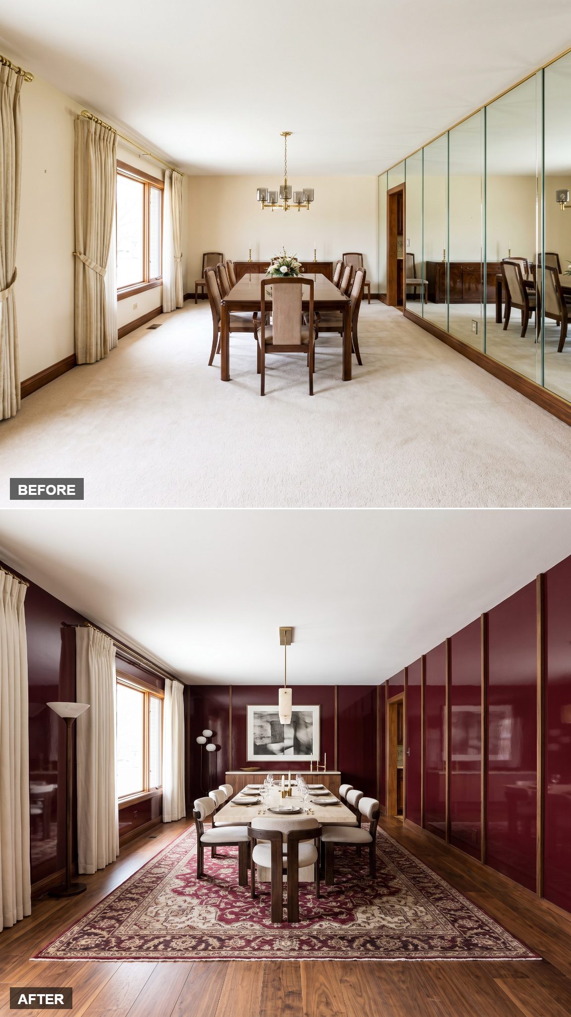 Burgundy Lacquer and Walnut Drama