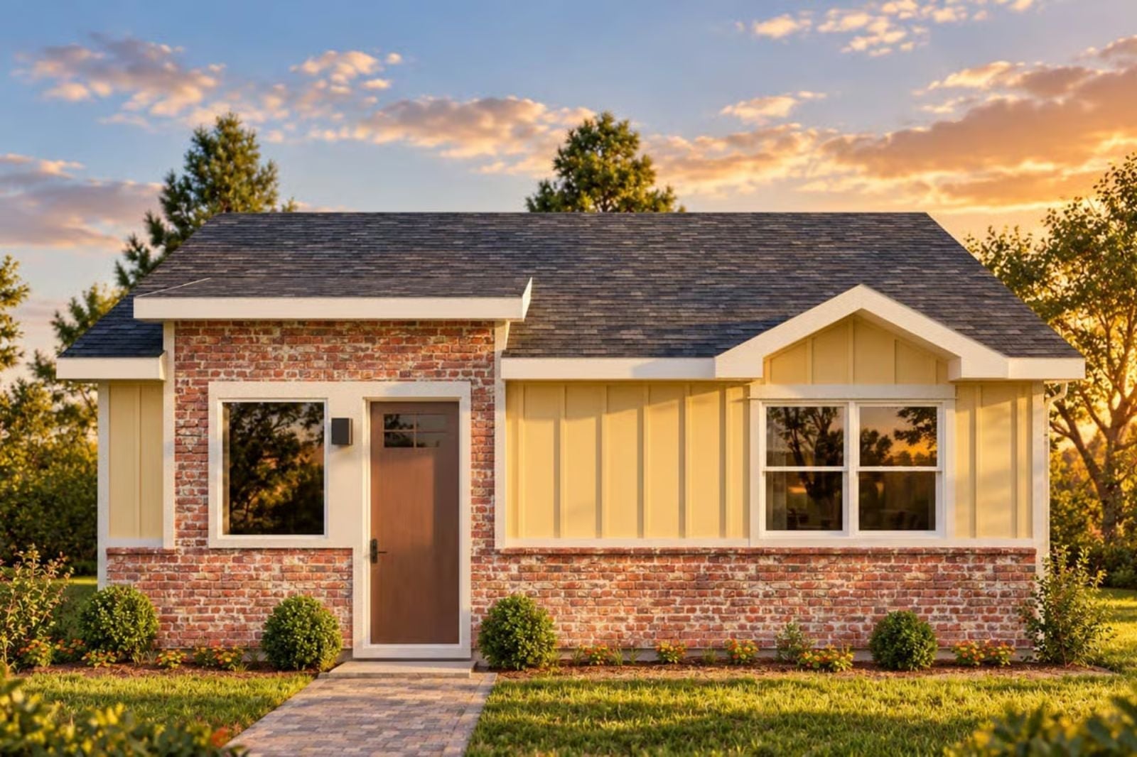 Buttercup 2-Bedroom Contemporary Ranch with Open-Concept Living Designed for Couples Who Love a Quiet Morning Coffee More Than Anything (Floor Plan)