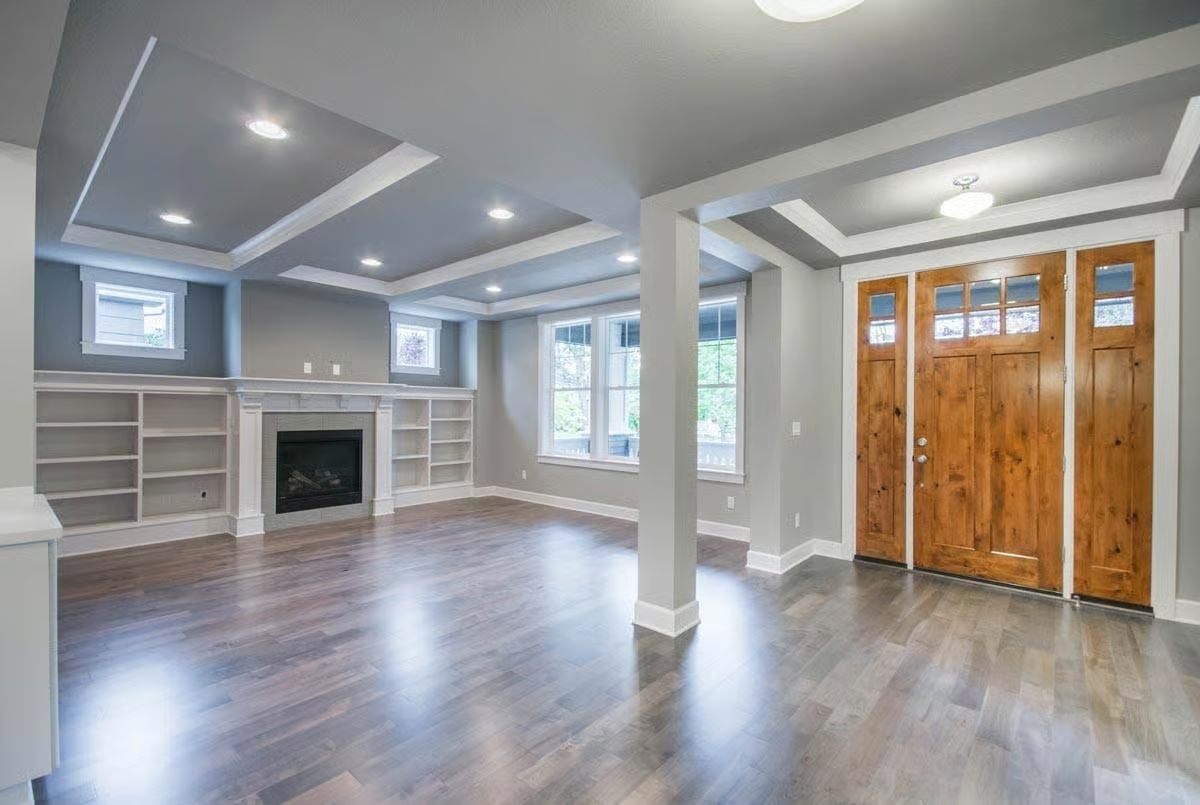 Coffered Ceilings and Knotty Alder Doors Set the Tone Before You Unpack a Single Box
