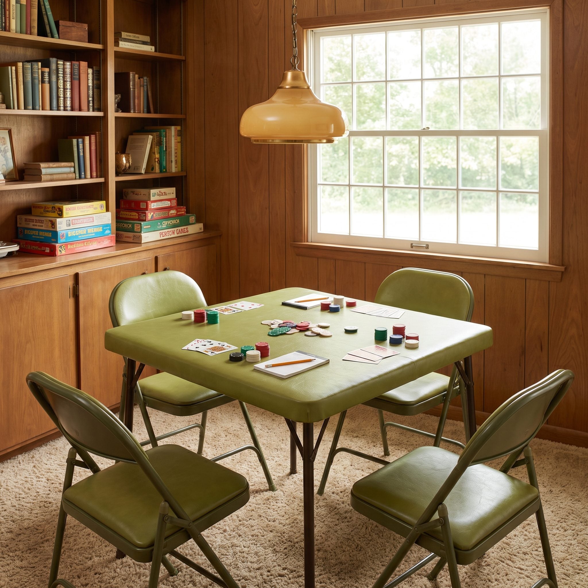 The Card Table and Chairs That Ran the All-Night Entertaining Zone: $25 to $50 for the Set