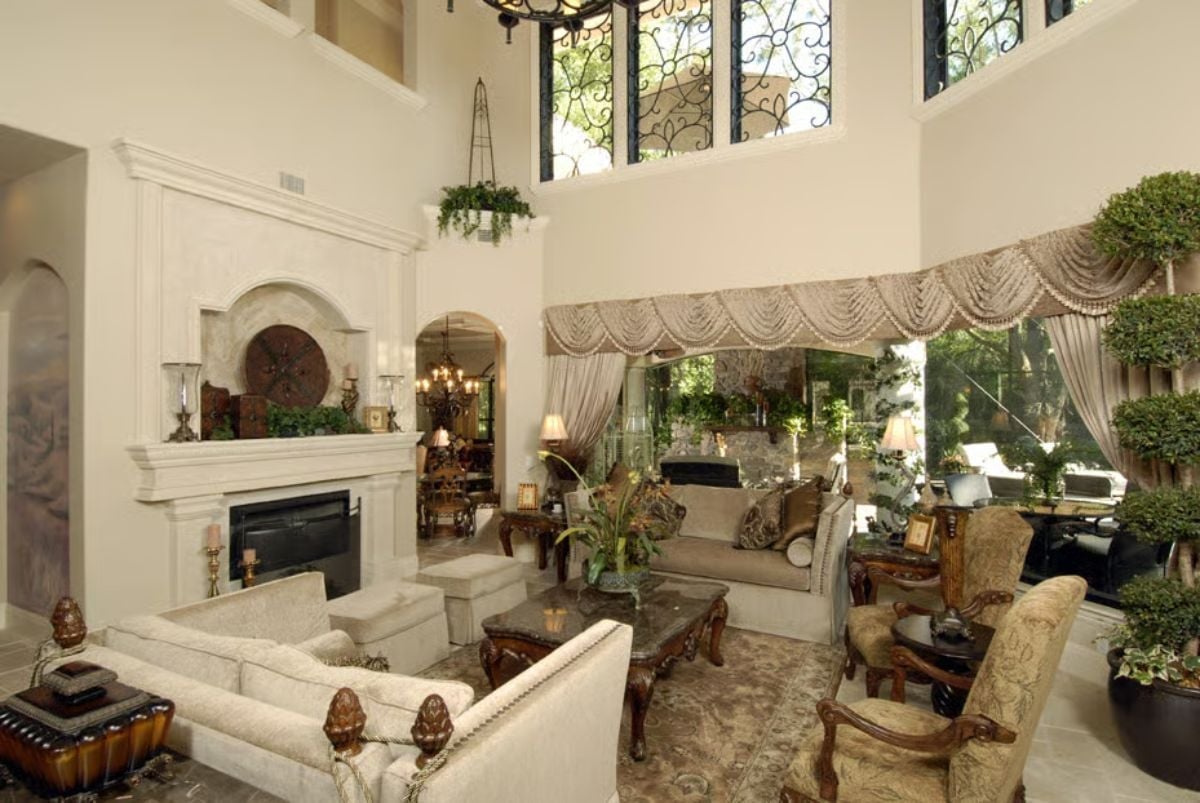Two-Story Great Room Where the Ironwork Does the Heavy Lifting