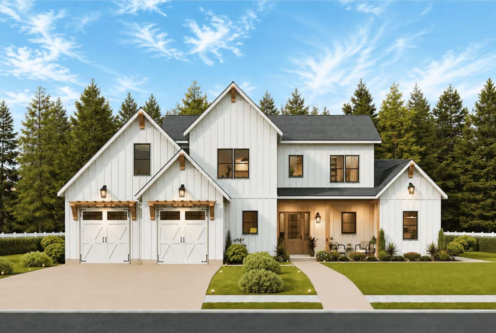 Cedarbracket 3-Bedroom Modern Farmhouse with Screened Porch Designed for Families Who Love Big Meals and Long Conversations (Floor Plan)