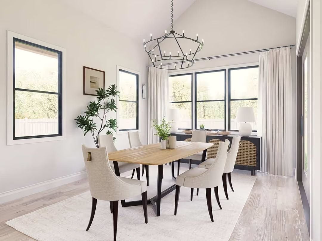 Linen Chairs and a Raw Wood Table Built for Sunday Dinners That Run Long