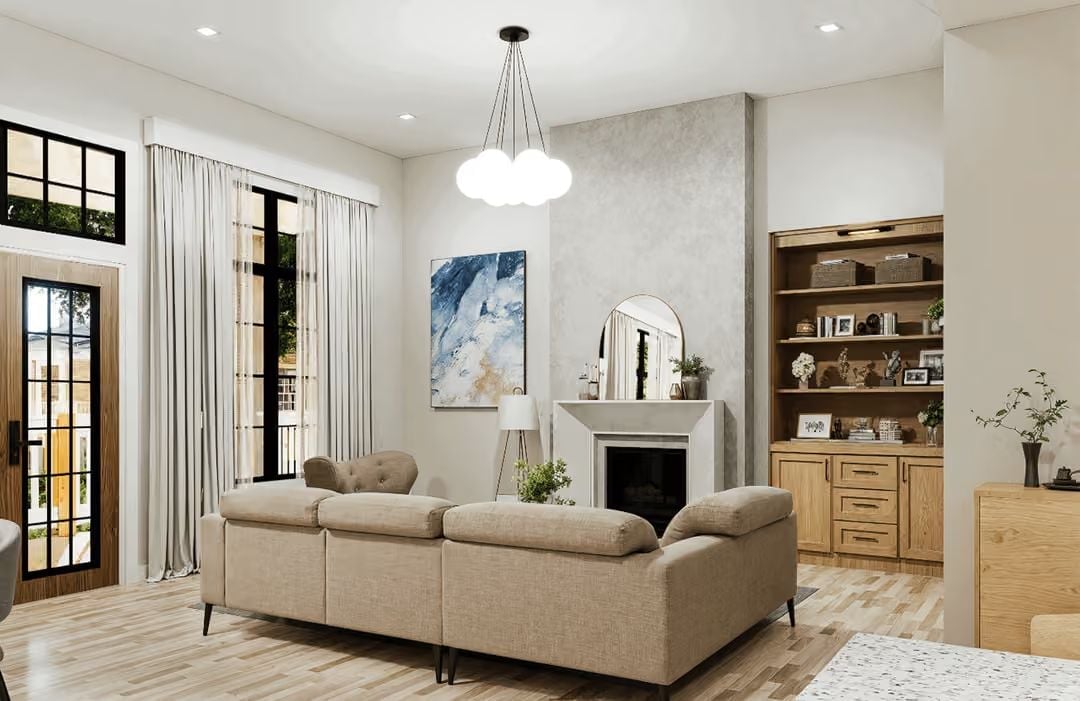 Warm Neutrals and a Globe Pendant That Actually Earns Its Place