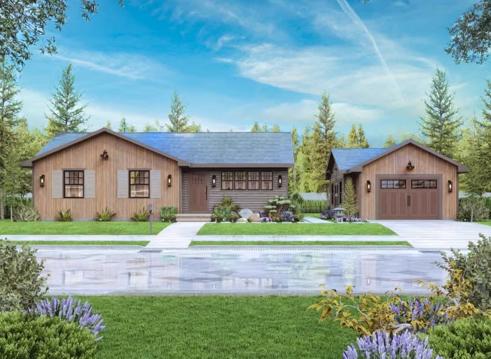Cedarpond 2-Bedroom Cottage with Detached Workshop Designed for Couples Who Married Their Best Friend and Their Best Friend's Hobbies (Floor Plan)