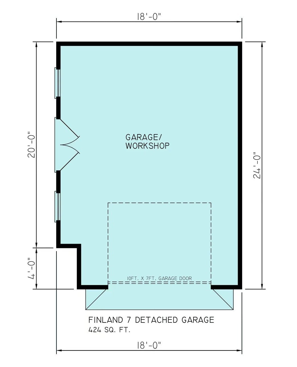 Floor Plan - Detached Garage