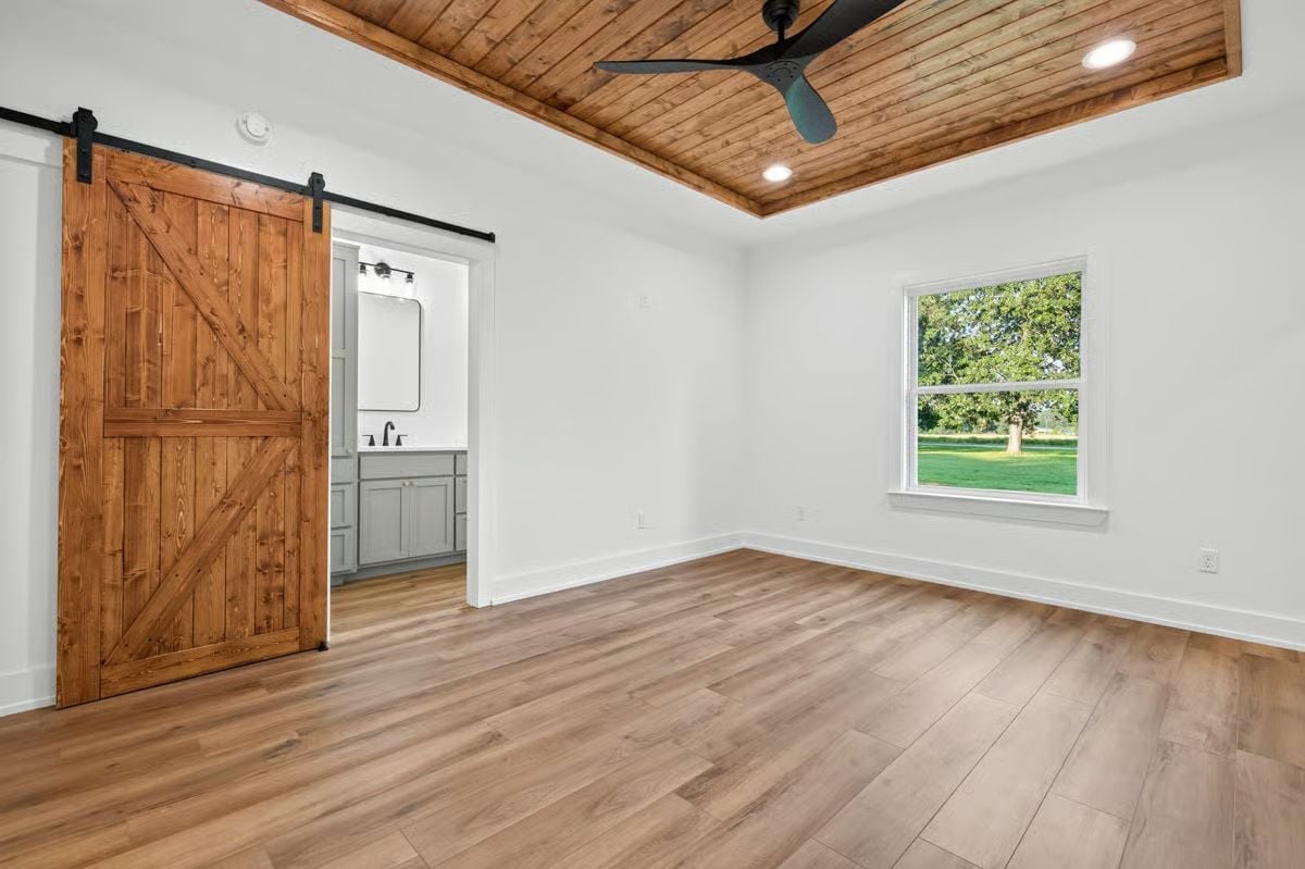 Barn Door Entry to an Ensuite That Doesn't Feel Like an Afterthought