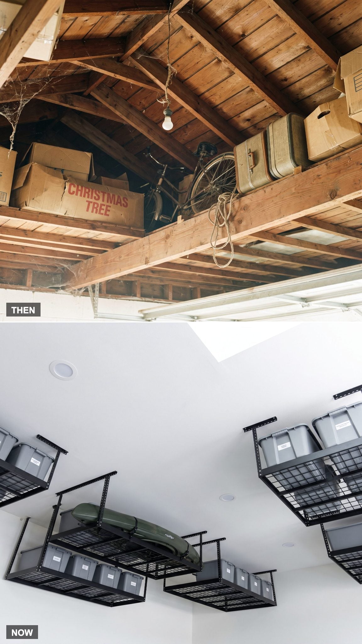 The Ceiling: Exposed Rafters vs. Finished With Overhead Storage