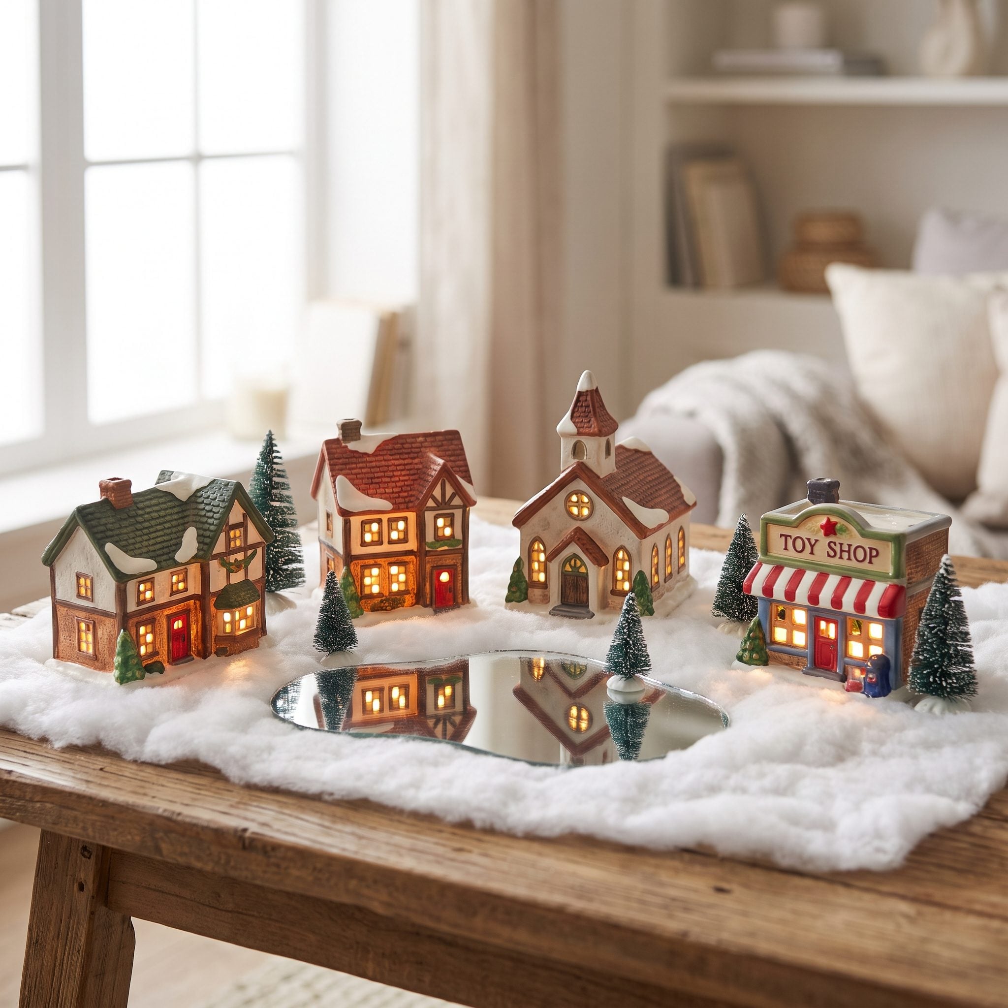 A Ceramic Christmas Village Slowly Taking Over the Tabletop