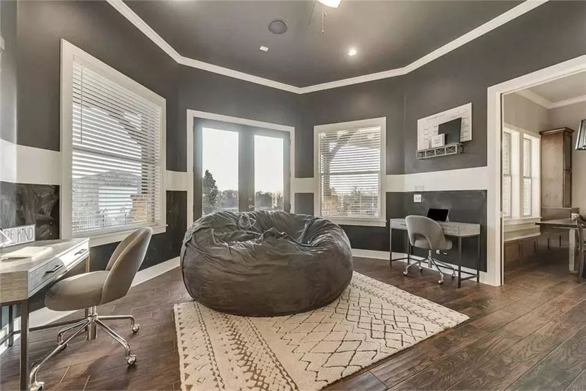 Bean Bag Built for Two Kids, One Rug, and Homework That Can Wait