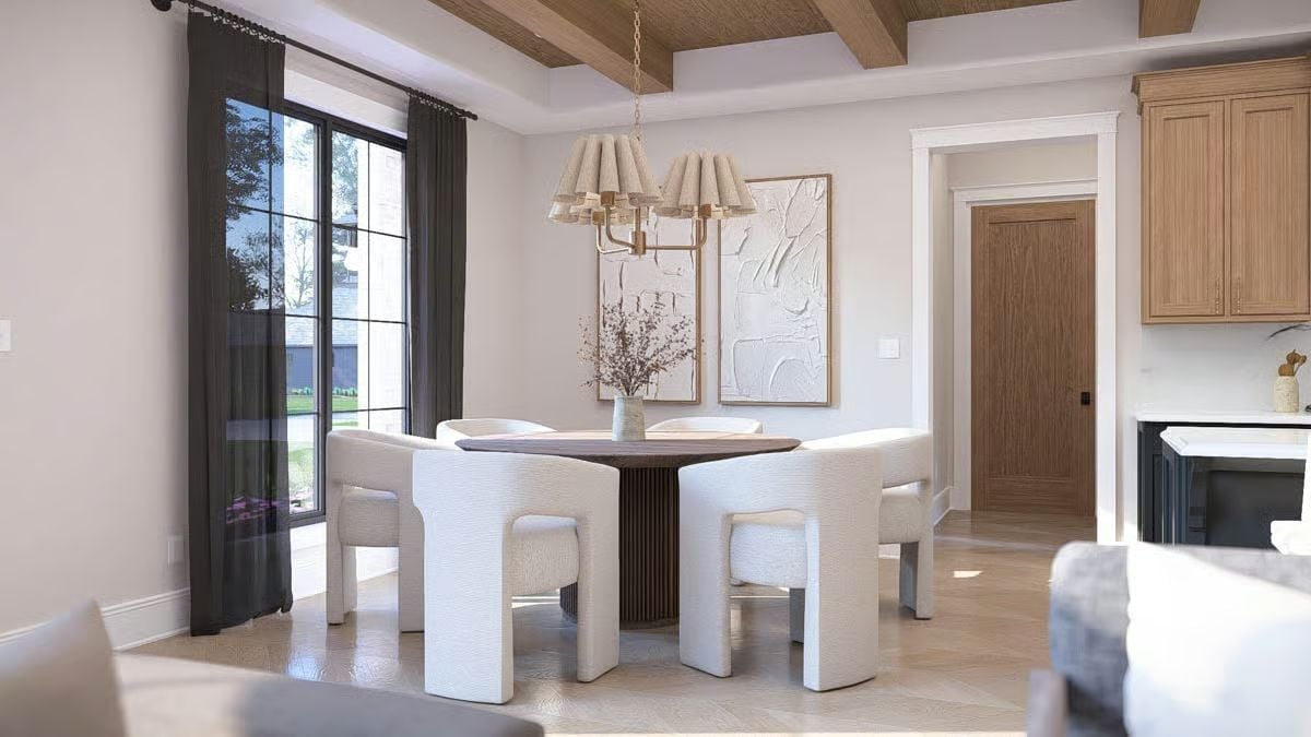 Boucle Chairs This Chunky Deserve a Round Table That Can Take It